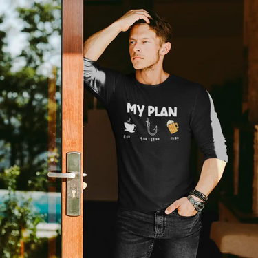 My Fishing Plan Men Long Sleeve Shirt